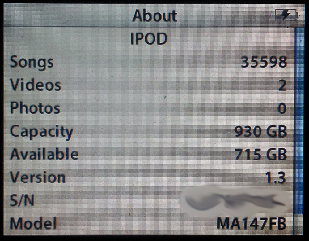 iPod Classic, Capacities up to 1TB